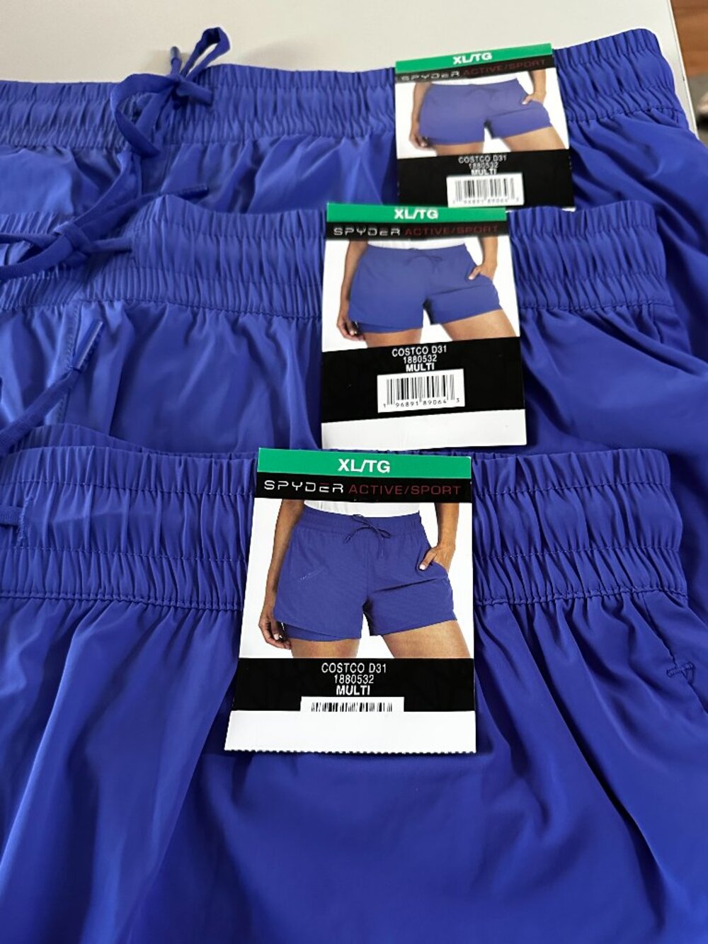 Women's Spyder Active/Sport Shorts Blue Size xl NWT